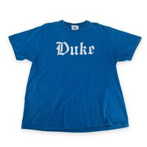 VTG 90s Official Duke University Old English Graphic Tee Royal Blue T-Shirt XL
